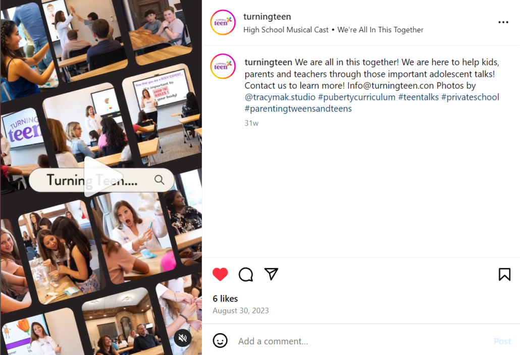 Turning Teen Instagram Video Reel