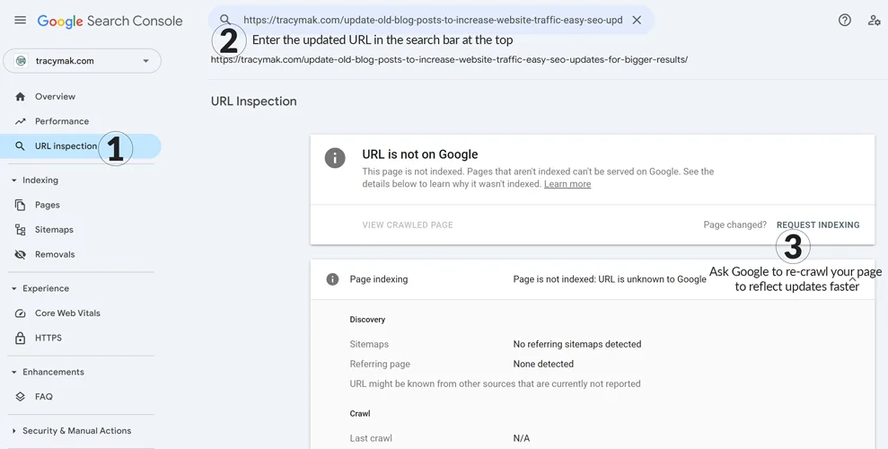 Search Console How To Submit Link To Google Index