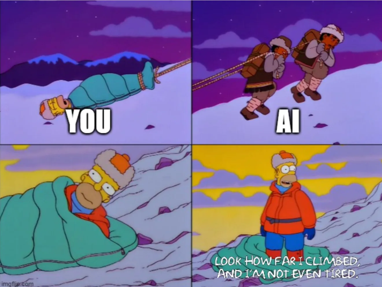 Simpsons Sherpa Scene Ai Blogging Vs Human
