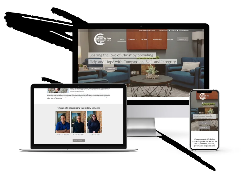 Centennial Park Counseling Web Design Project By Tracy Mak Studio